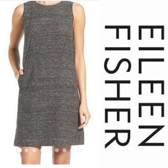 Eileen Fisher Dresses & Skirts - Eileen Fisher Gray Silk Linen Dress-XS